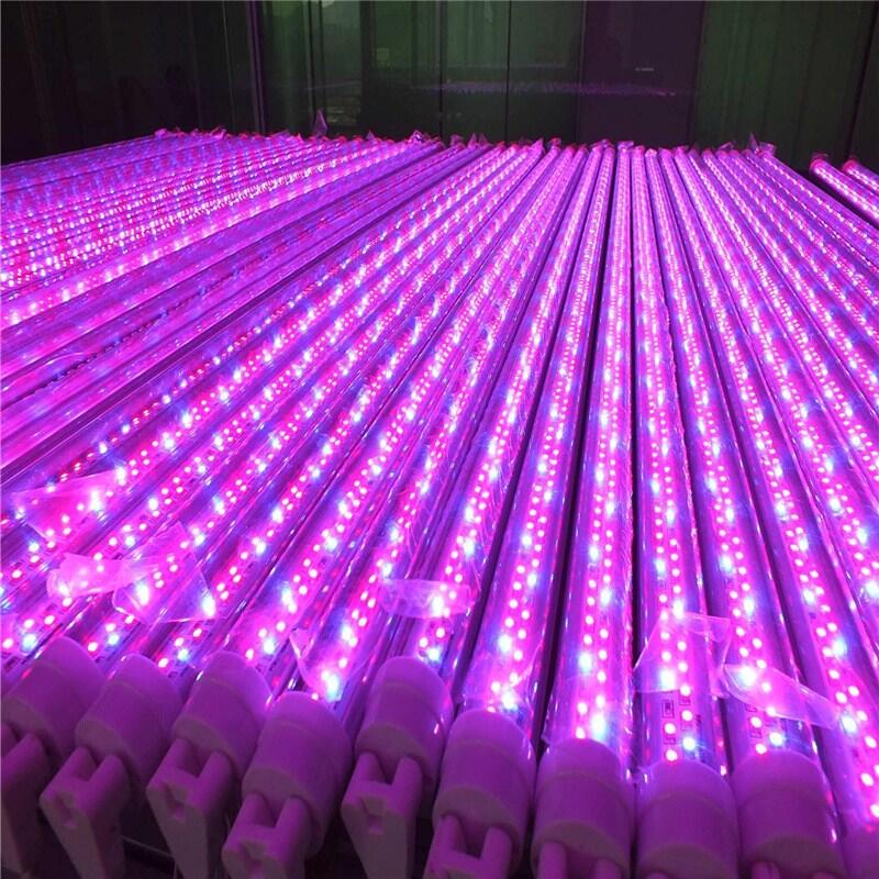 LED植物灯管 T8全光谱植物灯管 植物生长灯管 红蓝光植物灯管  防水植物灯管